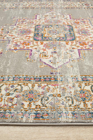 Babil Badra Bohemian Grey Rug - Floorsome - MODERN