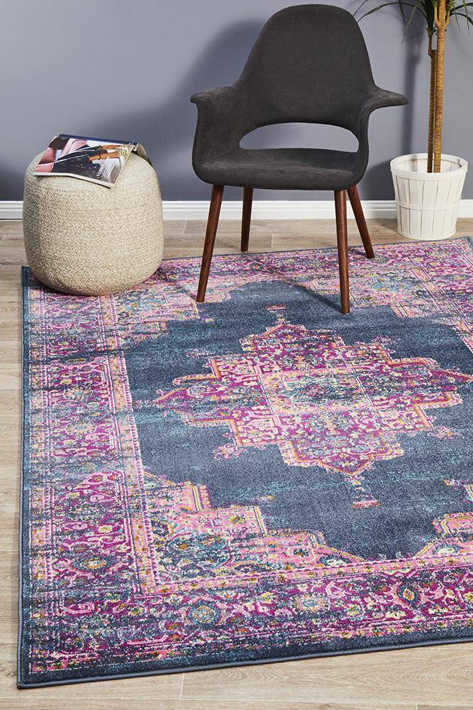 Babil Badra Bohemian Navy Rug