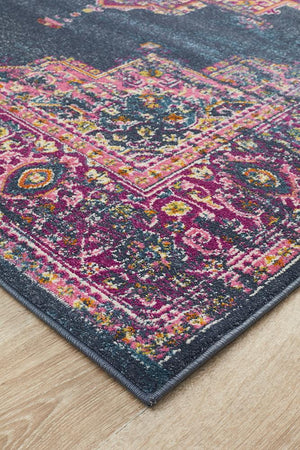 Babil Badra Bohemian Navy Rug - Floorsome - MODERN