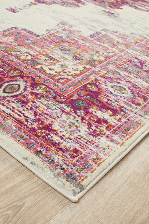 Babil Badra Bohemian Pink Rug - Floorsome - MODERN