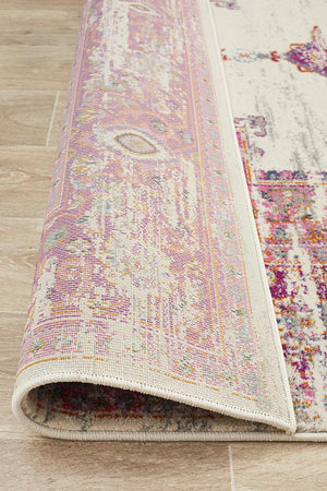 Babil Badra Bohemian Pink Rug - Floorsome - MODERN