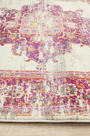 Babil Badra Bohemian Pink Rug - Floorsome - MODERN