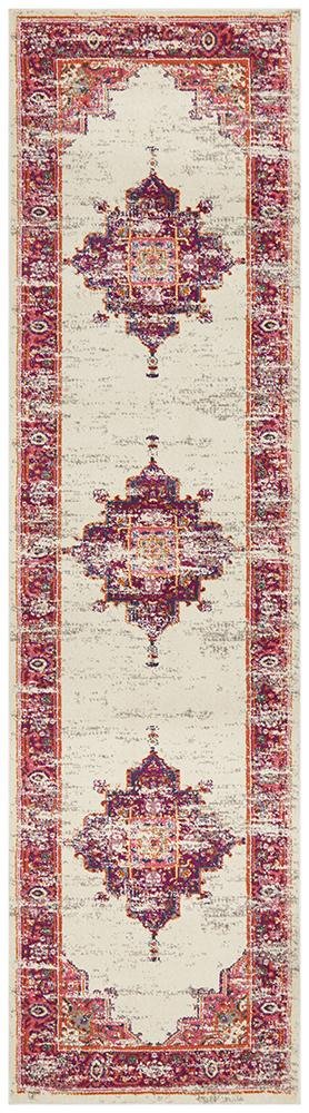 Babil Badra Bohemian Pink Rug - Floorsome - MODERN