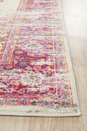 Babil Badra Bohemian Pink Rug - Floorsome - MODERN