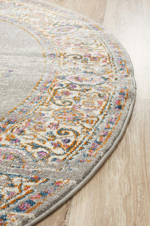 Babil Badra Bohemian Round Rug - Floorsome - MODERN