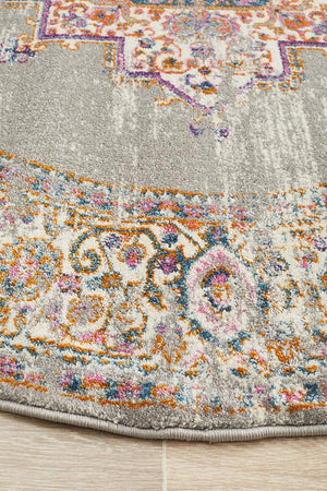 Babil Badra Bohemian Round Rug - Floorsome - MODERN