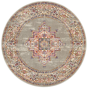 Babil Badra Bohemian Round Rug - Floorsome - MODERN