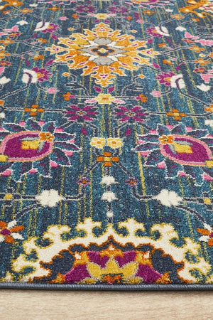 Babil Basra Bohemian Blue Rug - Floorsome - MODERN