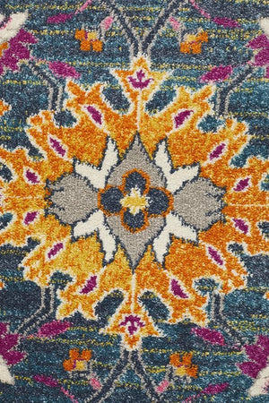 Babil Basra Bohemian Blue Rug - Floorsome - MODERN