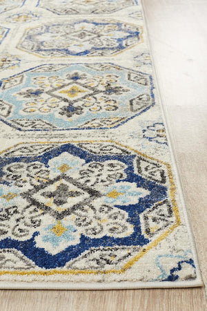 Babil Eshnunna Bohemian Blue Rug - Floorsome - MODERN