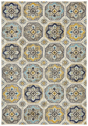 Babil Eshnunna Bohemian Blue Rug - Floorsome - MODERN