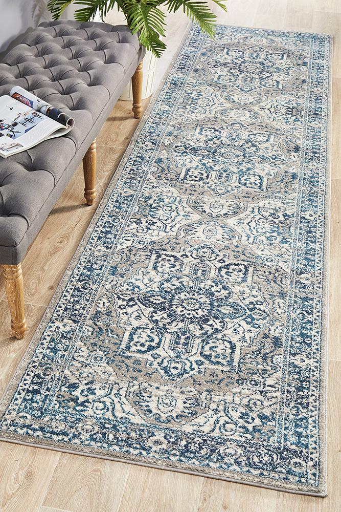 Babil Harran Bohemian Blue Runner Rug