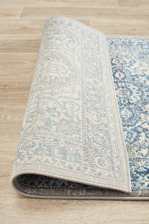 Babil Harran Bohemian Blue Runner Rug - Floorsome - MODERN