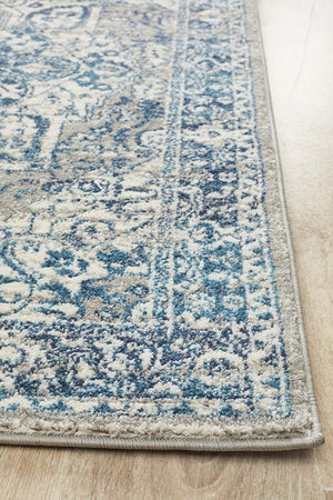 Babil Harran Bohemian Blue Runner Rug - Floorsome - MODERN