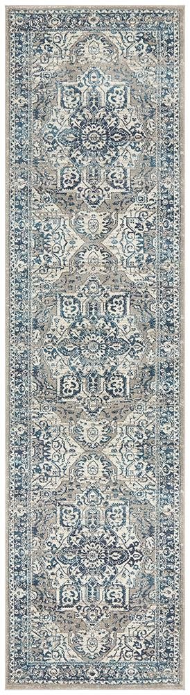 Babil Harran Bohemian Blue Runner Rug - Floorsome - MODERN