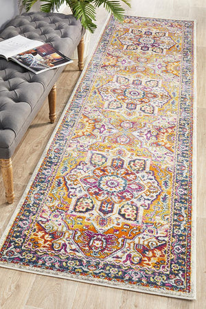 Babil Harran Bohemian Multi Runner Rug - Floorsome - MODERN