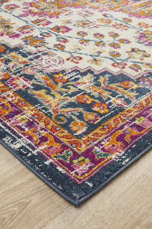 Babil Mosul Bohemian White Rug - Floorsome - MODERN