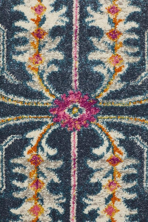 Babil Seleucia Bohemian Navy Rug - Floorsome - MODERN