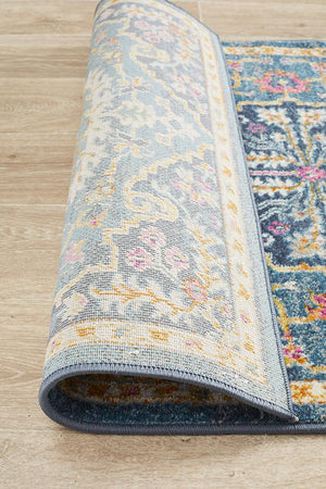 Babil Seleucia Bohemian Navy Runner Rug - Floorsome - MODERN