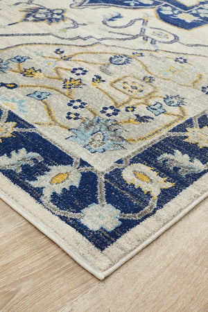 Babil Uruk Bohemian Navy Rug - Floorsome - MODERN