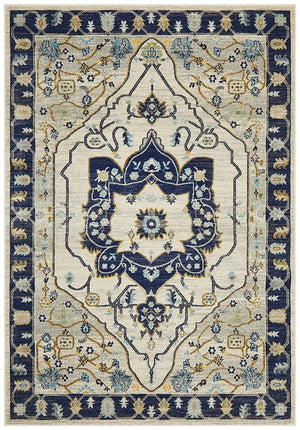 Babil Uruk Bohemian Navy Rug - Floorsome - MODERN