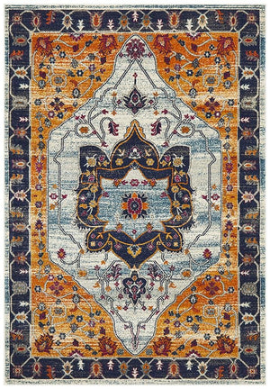 Babil Uruk Bohemian Rust Rug - Floorsome - MODERN