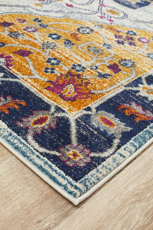 Babil Uruk Bohemian Rust Rug - Floorsome - MODERN