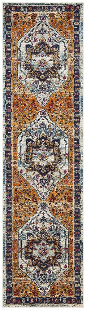 Babil Uruk Bohemian Rust Rug - Floorsome - MODERN