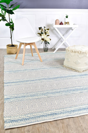 Berber Sky Flatweave Rug - Floorsome - FLATWEAVE