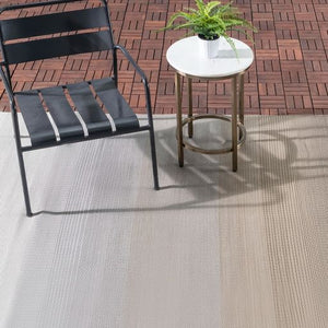 Big Sur Ash Modern Recycled Plastic Outdoor Rug - Floorsome - Modern