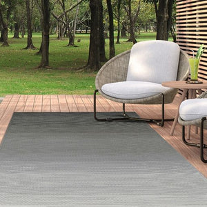 Big Sur Ash Modern Recycled Plastic Outdoor Rug - Floorsome - Modern