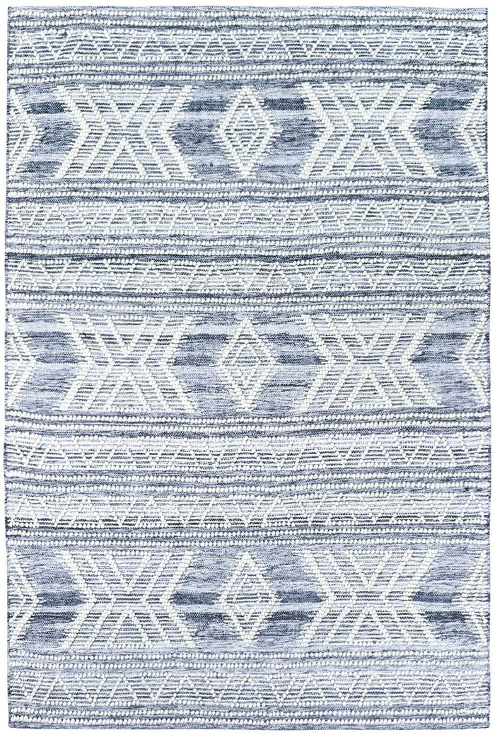 Bihar Silver Handmade Wool and Viscose Rug