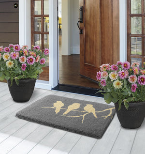 Birds On Branch 100% Coir Doormat - 75x45cm - Floorsome - Door Mat