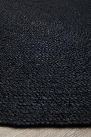 Bondi Black Oval Rug - Floorsome - BONDI COLLECTION