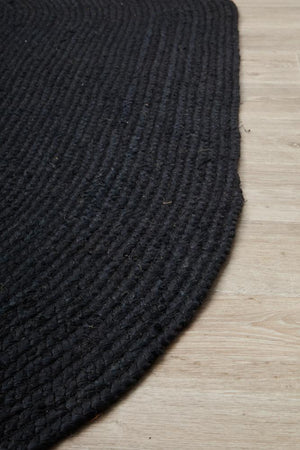 Bondi Black Oval Rug - Floorsome - BONDI COLLECTION