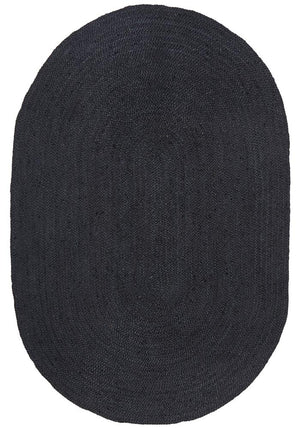 Bondi Black Oval Rug - Floorsome - BONDI COLLECTION