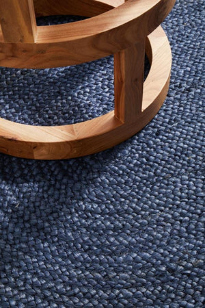 Bondi Navy Oval Rug - Floorsome - BONDI COLLECTION