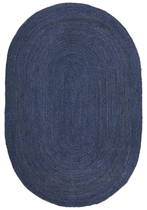 Bondi Navy Oval Rug - Floorsome - BONDI COLLECTION