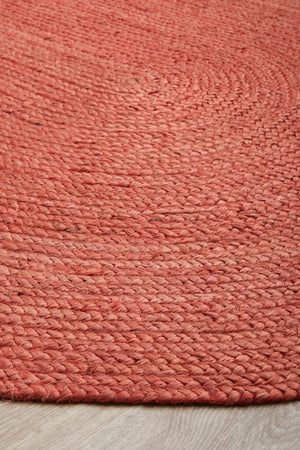 Bondi Terracotta Oval Rug - Floorsome - BONDI COLLECTION