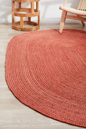 Bondi Terracotta Oval Rug - Floorsome - BONDI COLLECTION