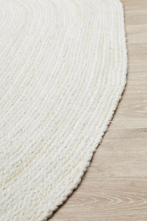 Bondi White Oval Rug - Floorsome - BONDI COLLECTION