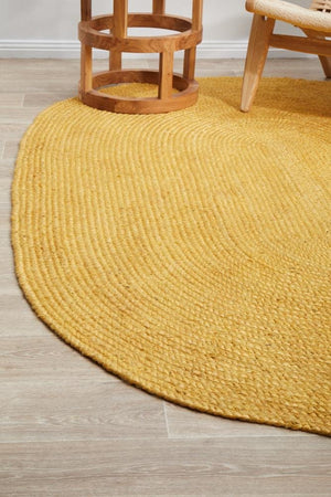 Bondi Yellow Oval Rug - Floorsome - BONDI COLLECTION