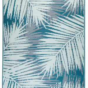 Botanica Blue Recycled Plastic Outdoor Rug - Floorsome - Modern