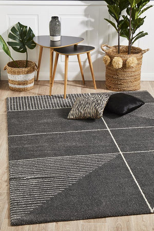 Broadway Florence Modern Charcoal Rug - Floorsome - Modern