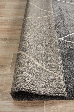 Broadway Jasmine Diamond Charcoal Rug - Floorsome - Modern