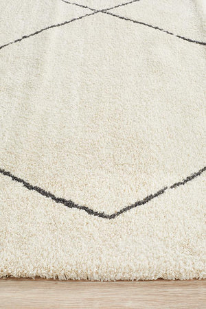 Broadway Jasmine Diamond Ivory Rug - Floorsome - Modern