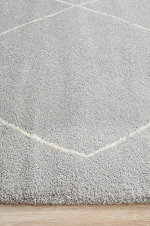 Broadway Jasmine Diamond Silver Rug - Floorsome - Modern