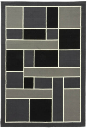 Brussels Block Grey Rug - Floorsome - Modern