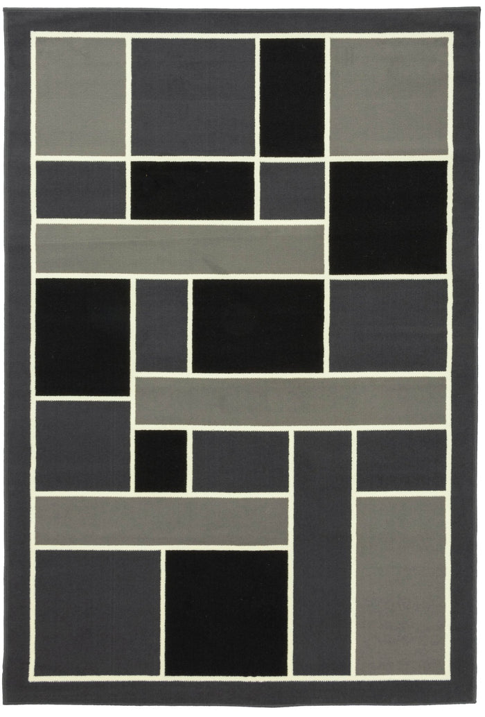 Brussels Block Grey Rug