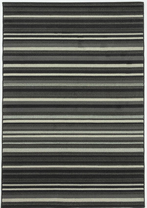 Brussels Zag Black Rug - Floorsome - Modern